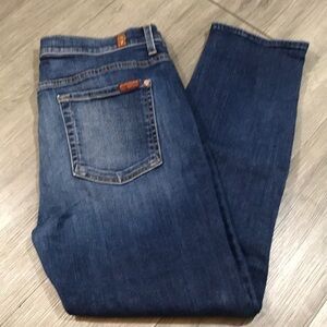 7 for All Mankind High Waist Josefina Button Fly Crop Jeans size 32